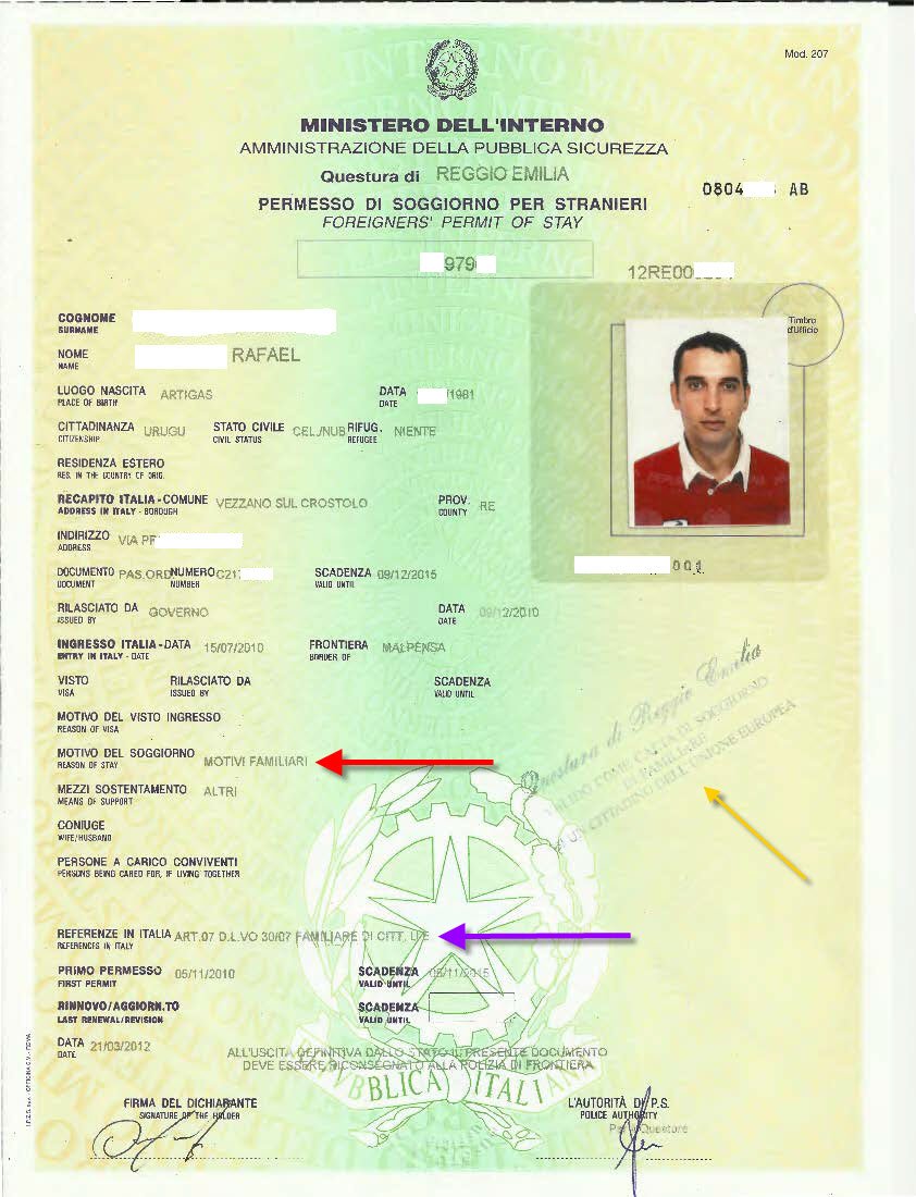 Questura rilascia permesso di soggiorno a uruguayano, sposato in ... Questura roma permesso di soggiorno
